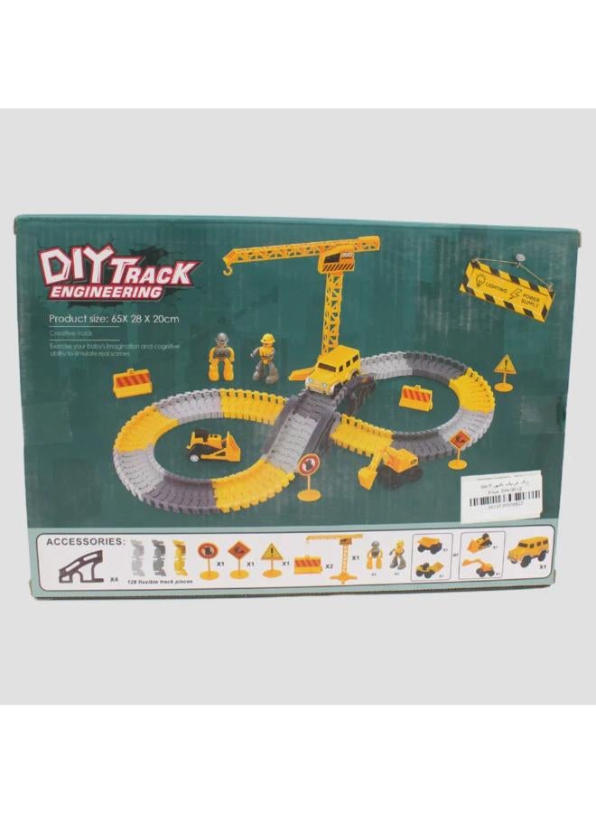 Construction Race Track Set – Build, Race & Explore! - 143 Pcs - Image 2
