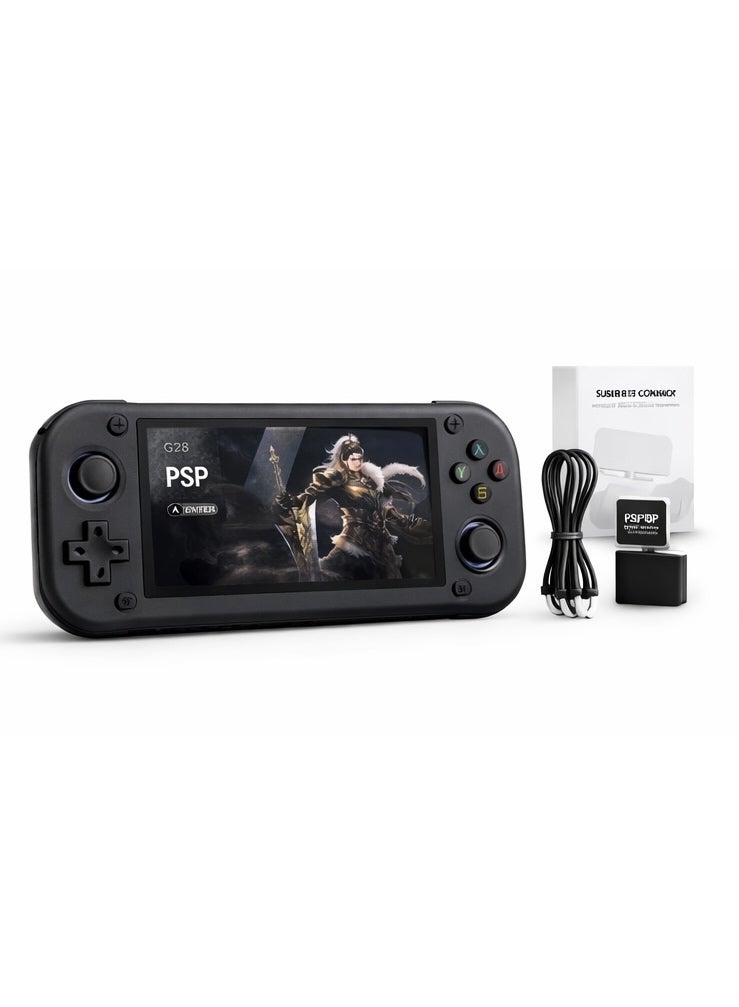 G28 4.3” HD Handheld Game Console – Dual Analog Joystick – 2000mAh Rechargeable Battery – Retro Portable Gaming Player – Black - Image 4