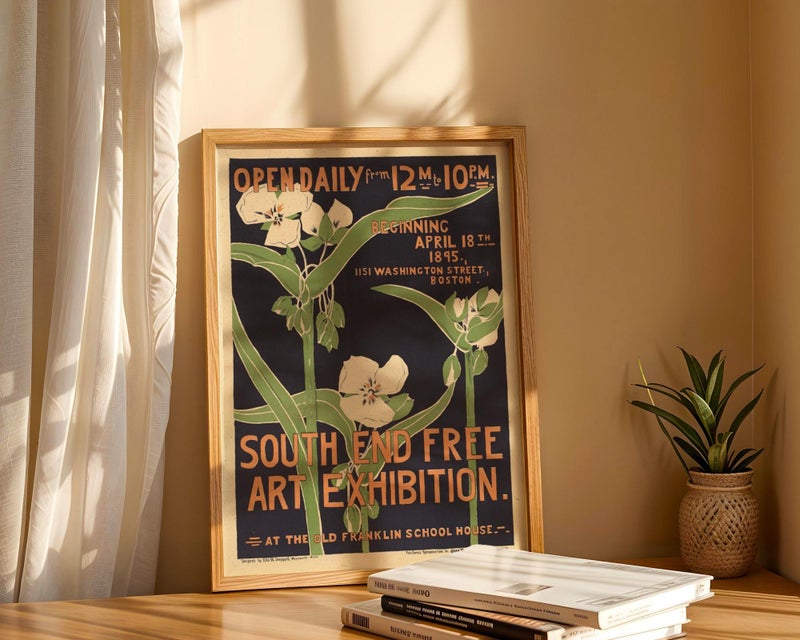 TNESSENTIAL Art Nouveau Exhibition Poster: Vintage 1895 Botanical Art Print - Image 1