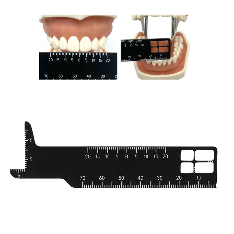 Metal Dental Span Measuring Ruler Double Sided Availability Medical Tool For Dentistry - Image 1