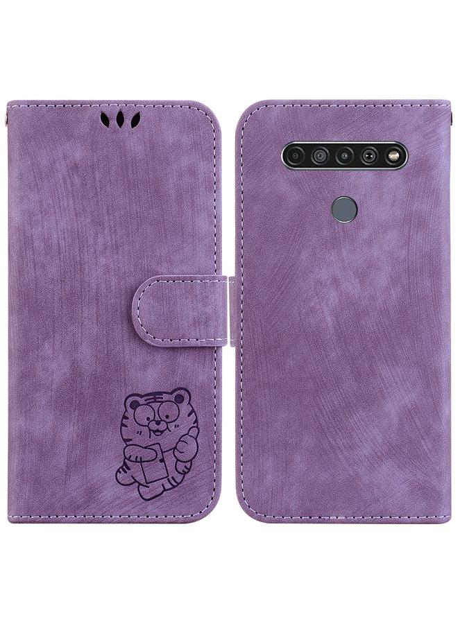 S-TOP Case For LG K61 Little Tiger Embossed Leather Phone Case - Image 1