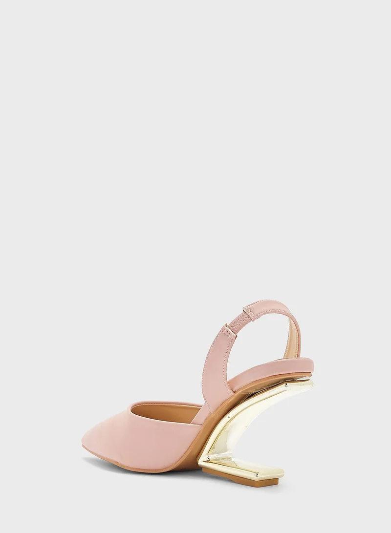 ELLA Interest Heel Pointed Pump