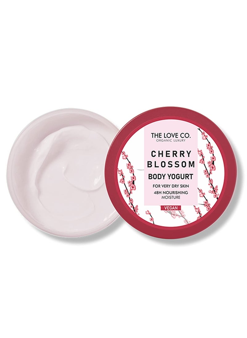ذا لوف كو. زبادي بنكهة زهر الكرز | ٢٠٠ غرام | ترطيب خفيف | كريم مرطب مغذي للبشرة الجافة | مناسب للرجال والنساء | زبادي نباتي للجسم - Image 2