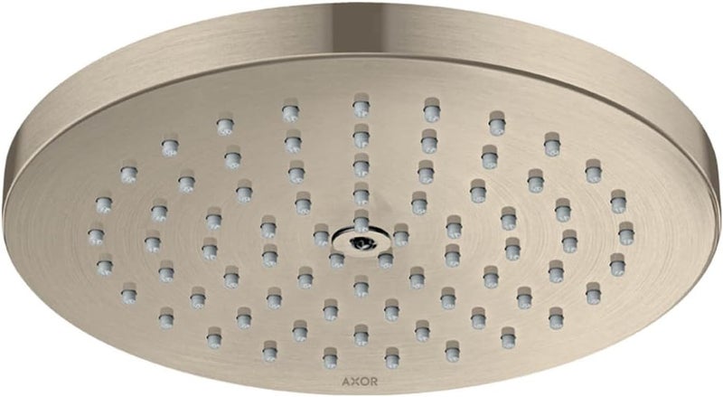 AXOR AXOR ShowerSolutions 7inch Modern Showerhead 1Spray with QuickClean in Brushed Nickel 28615821 