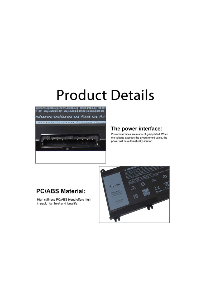 Terabyte 33YDH Battery For DELL Inspiron 15 7577 17 7773 7778 7786 7779 2in1 G3 15 3579 G3 17 3779 G5 15 5587 G7 15 7588 Latitude 13 3380 14 3490 15 3590 3580 - Image 3