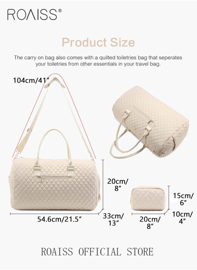 roaiss Large Capacity Duffle Bag and a Small Zipper Pouch Bag Combination Set Unisex Multi-Functional Waterproof Shoulder Crossbody Bags Sets for Travel Business Trip or Gym Suitable for both Women and Men  - Image 2
