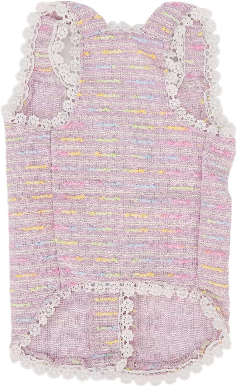Pet Lace Vest for Puppy, Colorful Sweet Princess Style, Purple, Lightweight Breathable Coarse Spinning - Elegant Trendy Design, Comfortable Summer Wear for Small Dogs (S) - Image 2