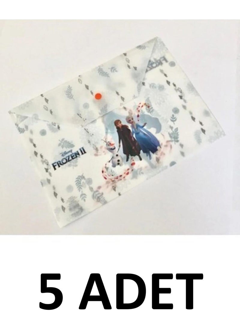 Disney FROZEN 5 Licensed A4 Envelope File with Snap  - Image 1
