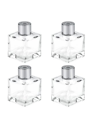 Fragrance Diffuser Empty Clear Bottles, 50ml Essential Fragrance Oil Reed Diffusers Set, Small Square Glass Diffuser Bottles with Caps for Home Bathroom Decorative Fragrance Accessories Use (4 Pcs) - pzsku/ZF8B6B775CAF790DDAE91Z/45/_/1716942912/261d40c4-3ff9-49f8-b2f6-298e6abc1221
