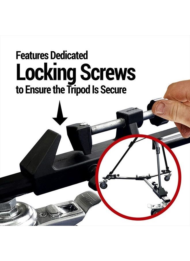 VidPro - Vidpro PD-1 Professional Tripod Dolly - Heavy Duty with Adjustable Leg Mount with Locking Wheels and Carrying Case Compatible with Most Tripods Perfect for Cameras Camcorder and Lighting Equipment - Image 1