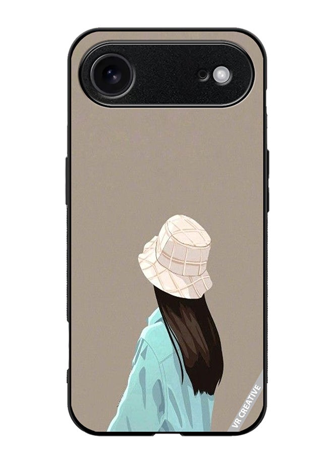 Protective Case Cover For Apple iPhone 17 Air Brown Hat Girl Design Multicolour
