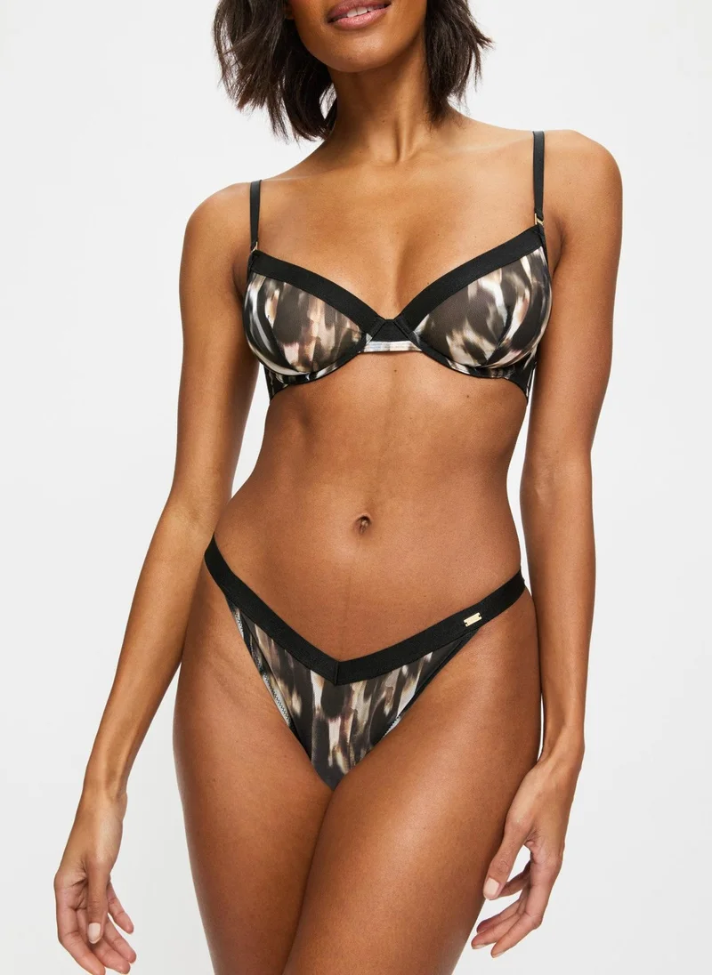 KBX Ann Summers Zadie Non-Pad Plunge Bra Animal