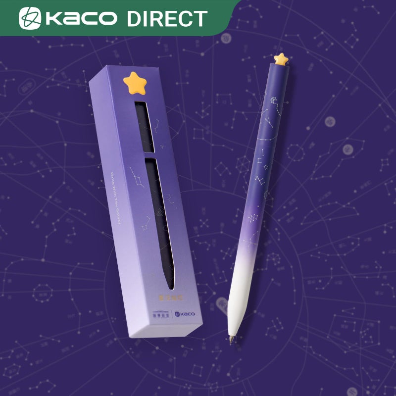 Kaco FIRST Gel Ink Pens, Pack of 2 Pieces Cute Heart Pen Set with Extra 4 Black Refills Holiday Gifts (2 Purple) - Image 2