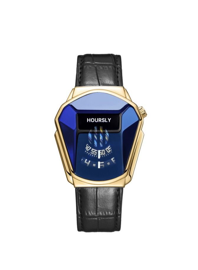 هاورسلي الفاخرة كل ساعة تريند كول ساعة معصم جلدية موضة ساعة كوارتز - Image 1