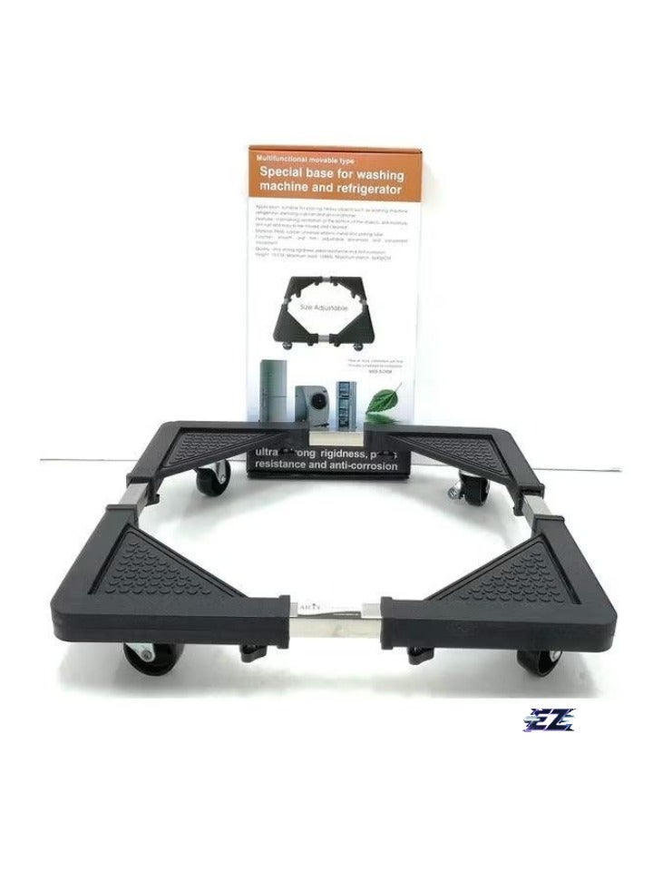 ELTRAZONE Washing Machine Base Universal Furniture Dolly with 4 Wheels – Adjustable 60-80 CM Size, 135 KG Load Capacity – Mobile Stand Holder Rack Bracket for Washer, Dryer, Refrigerator – Easy to Move & Stabilize Appliances  - Image 2