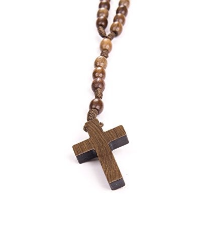 Intercession First Wood Rosary - Made in Brazil (Walnut - 6/8mm Beads - Image 4