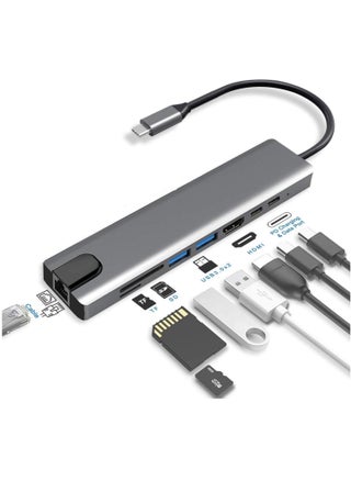 USB C Hub; 8 in 1 Type C to HDMI with Ethernet Port 4K USB-C-8-IN-1 TD-174TC - pzsku/ZF8B6FED1ED4A9E023F8FZ/45/_/1735738771/168c2931-bd94-4c30-8b6a-fac37da5e050