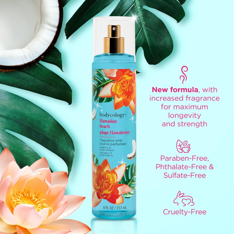 Bodycology باديكولوجي رذاذ الجسم المعطر طويل الأمد، شاطئ هاواي، 8 أونصة سائلة - Image 4