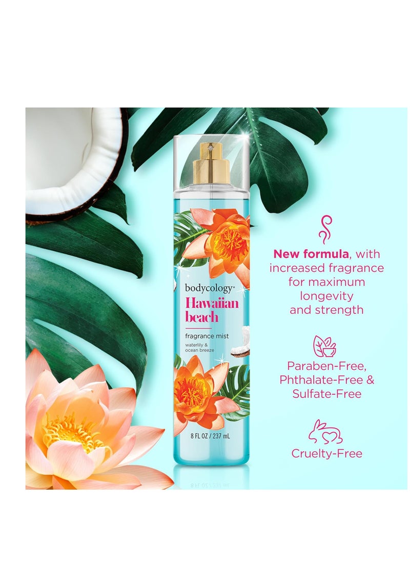 Bodycology - Bodycology Long-Lasting Fragrance Body Mist, Hawaiian Beach, 8 fl oz - Image 1