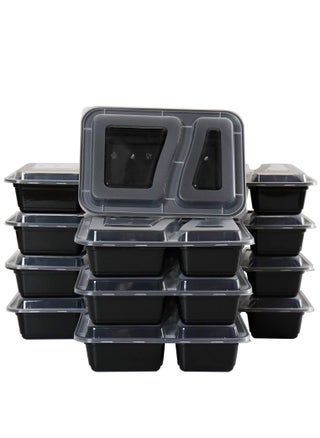 32oz Meal Prep Containers [50 Pack] 2 Compartment with Lids, Food Storage Containers, Bento Box, BPA Free, Stackable, Microwave/Dishwasher/Freezer Safe. - pzsku/ZF8B70FAAB010BC8B428BZ/45/_/1705562092/98b95d53-5693-4b4e-b626-18510c7caced