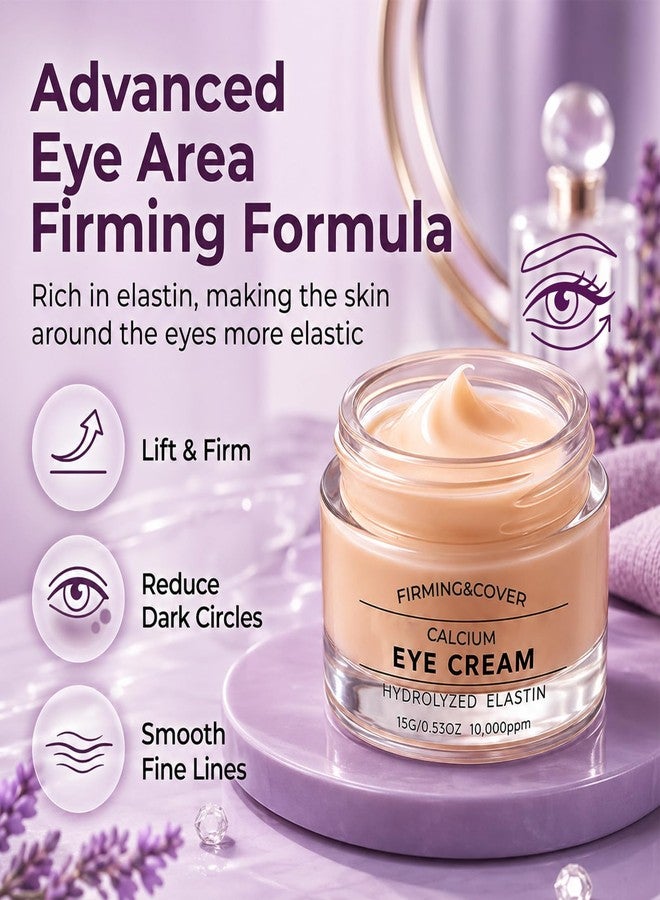 Calcium Anti-Aging Eye Cream 2 Pack, Firming Formula for Dark Circles, Puffy Bags & Sagging Skin, 15g - Image 2