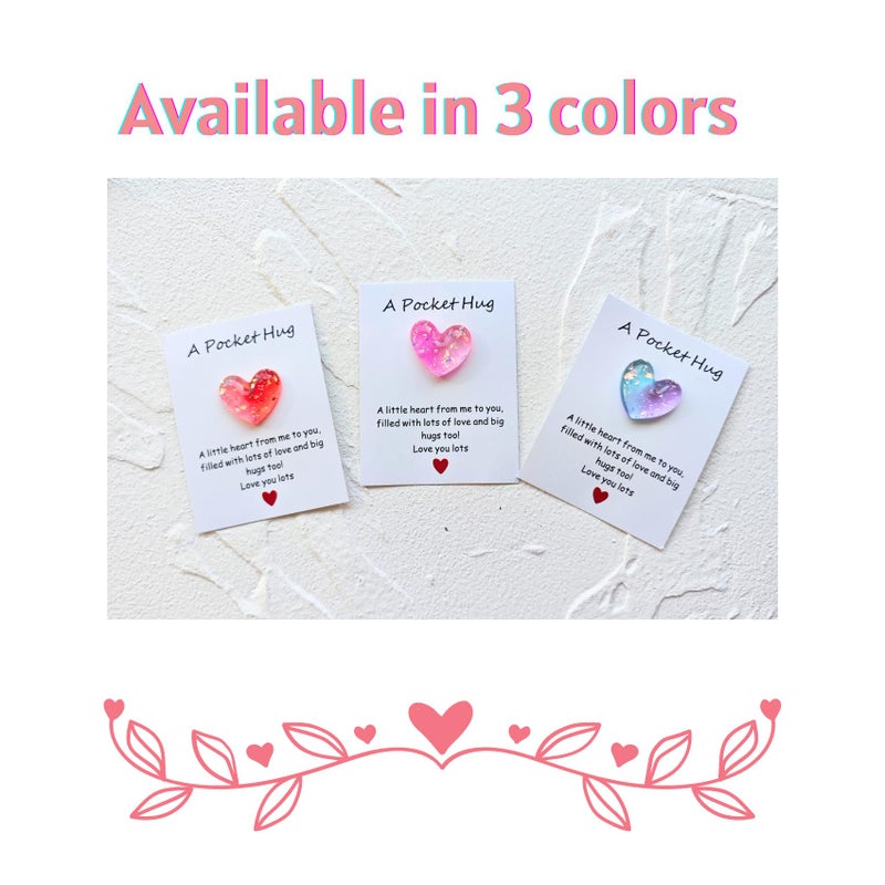 YOJO Pocket Hug Heart with Greeting Cards, Little Heart Pocket Hug Token, Long Distance Relationship Gifts, Thinking of You Gifts for Women Men Him Her (White Red) - Image 3