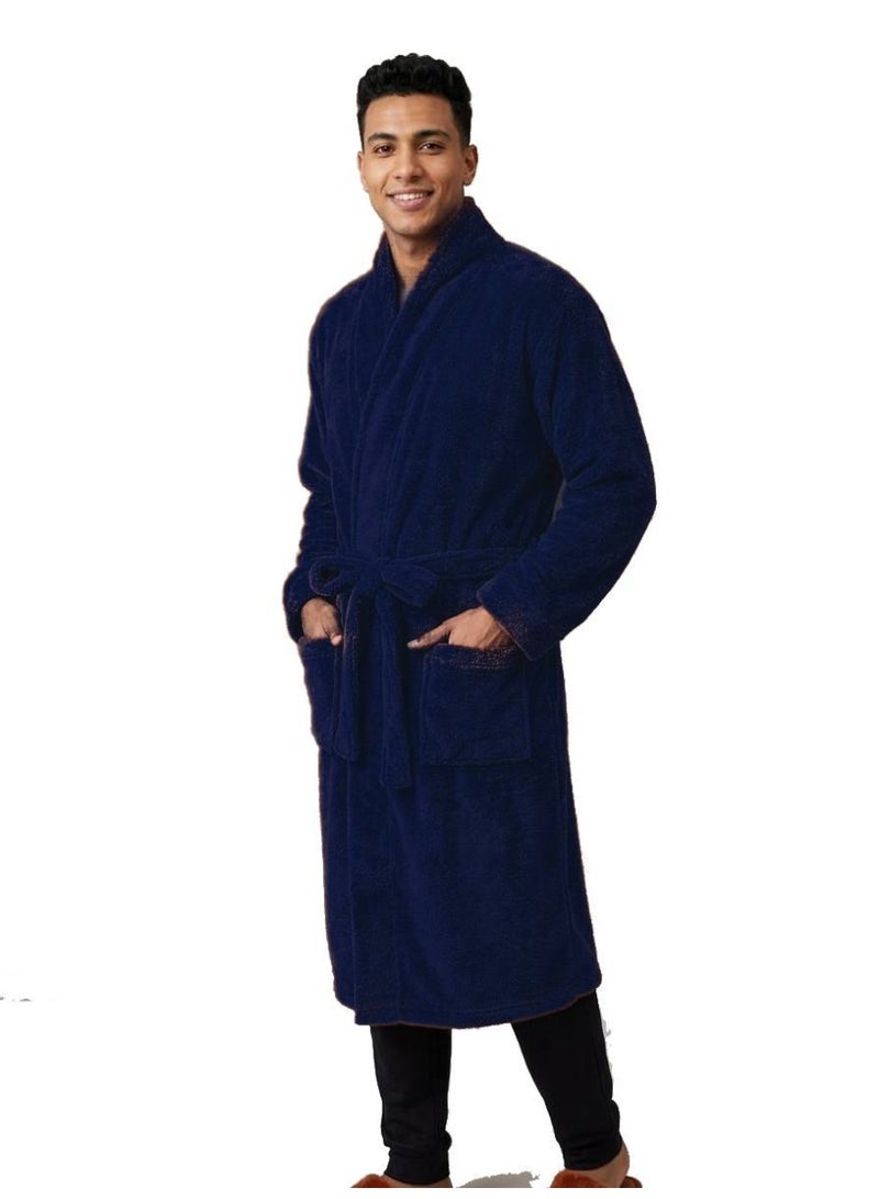 Men's fur bathrobe