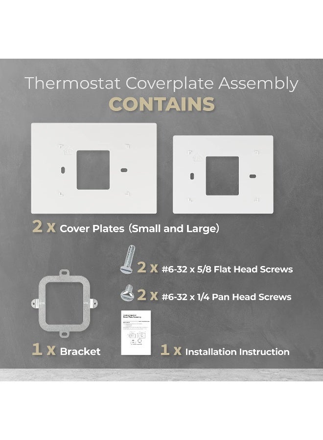 ANTOBLE THP2400A1027W Thermostat Wall Plate Backplate White Coverplate Assembly Compatible with Honeywell Thermostat - Image 2