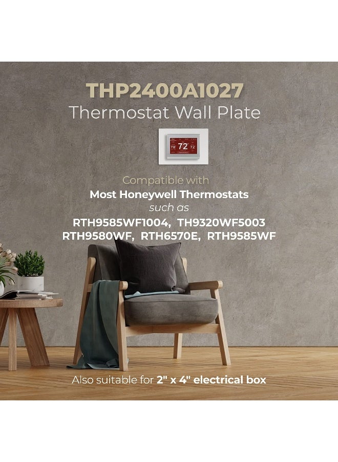 ANTOBLE THP2400A1027W Thermostat Wall Plate Backplate White Coverplate Assembly Compatible with Honeywell Thermostat - Image 3