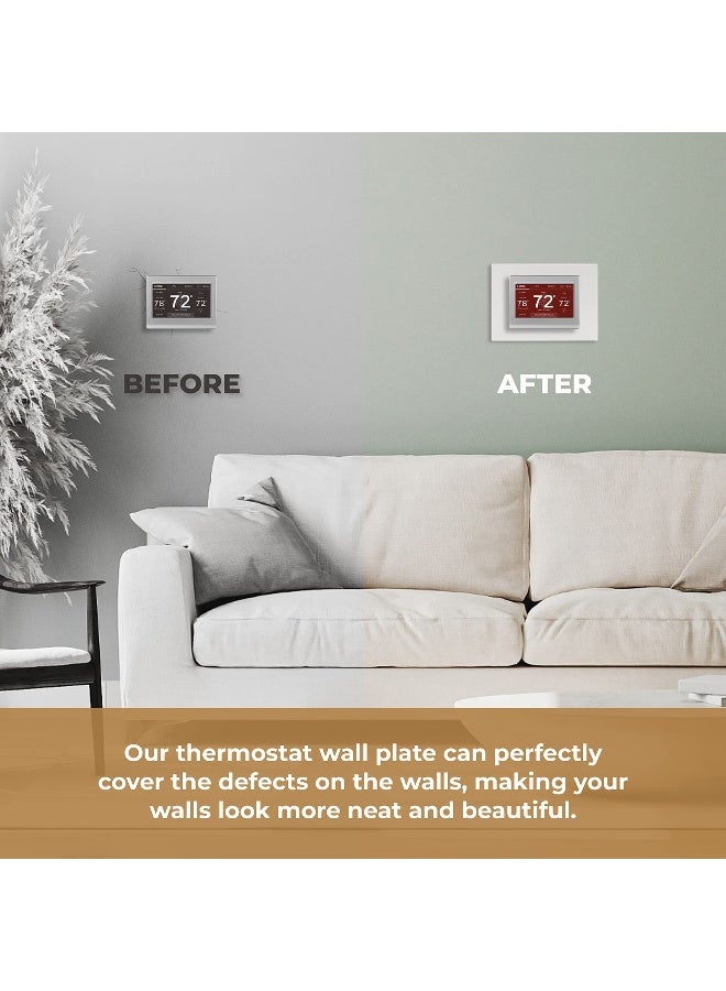 ANTOBLE THP2400A1027W Thermostat Wall Plate Backplate White Coverplate Assembly Compatible with Honeywell Thermostat - Image 4
