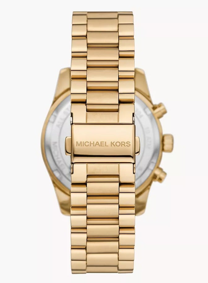 MK Michael Kors MK7377 Lexington Lux Chronograph Gold-Tone Stainless Steel Watch  - Image 2