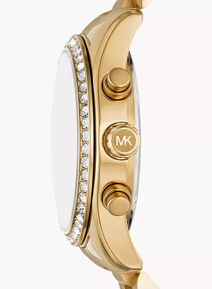 MK Michael Kors MK7377 Lexington Lux Chronograph Gold-Tone Stainless Steel Watch  - Image 3
