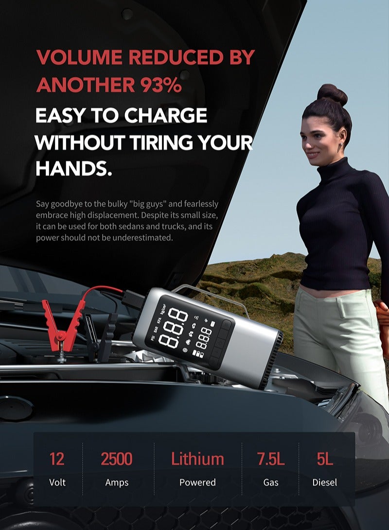 Generic Multifunction Jump Starter with Vacuum, LED Light & Air Pump – Portable Car Battery Booster & Power Bank - Image 1