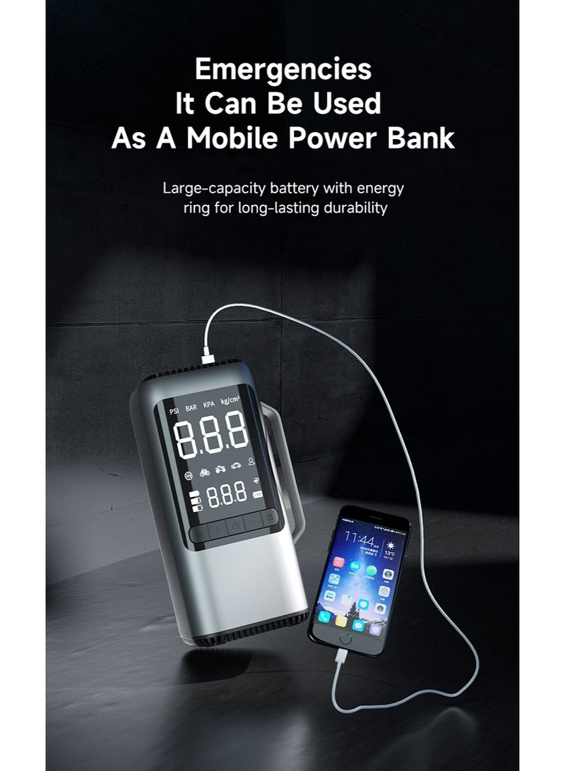 Generic Multifunction Jump Starter with Vacuum, LED Light & Air Pump – Portable Car Battery Booster & Power Bank - Image 3