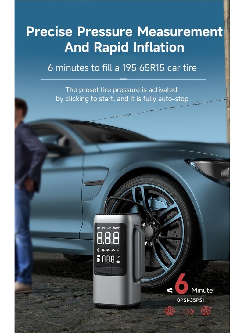 Generic Multifunction Jump Starter with Vacuum, LED Light & Air Pump – Portable Car Battery Booster & Power Bank - Image 2