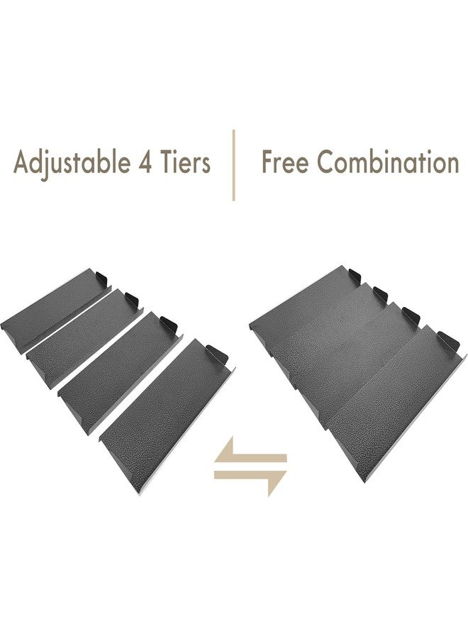 Foozet Spice Drawer Organizer for Kitchen, Adjustable Expandable Spice Rack Tray Insert 4 Tiers for Cabinet Drawer, 12.8" Wide x 17.5" Deep - Image 4