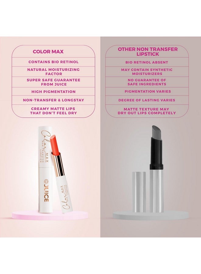 Juice Long Lasting, 4pc Lipstick Combo Set For Women(Marooned-M05 Bullet Lipstick, Stay-On Spice-MCR05 Play up Lip Crayon, Flirty Berry-M15 Liquid Lipstick, Peony Party-M05 Slim Stick) - Image 2