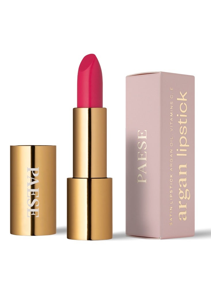 Paese Argan Oil Lipstick Luminous Finish Hydrating Lipstick with Argan Oil, Vitamins A C E  Creamy Moisturizing Long-Lasting Bold Pink Lip Colour 29 Fuchsia - Image 1