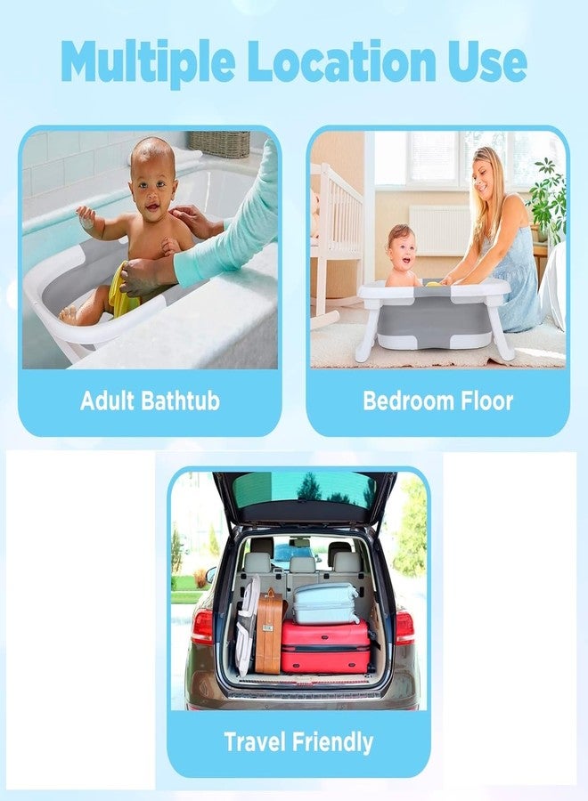 Deoxys Kids Bath Tub for Baby Mini Swimming Pool for Kids, Foldable Bathtub for Baby with Anti Skid Base | Baby Bathing Tub | Baby Bath tub for Kids 0 to 3 Years Boys Girls - Image 4