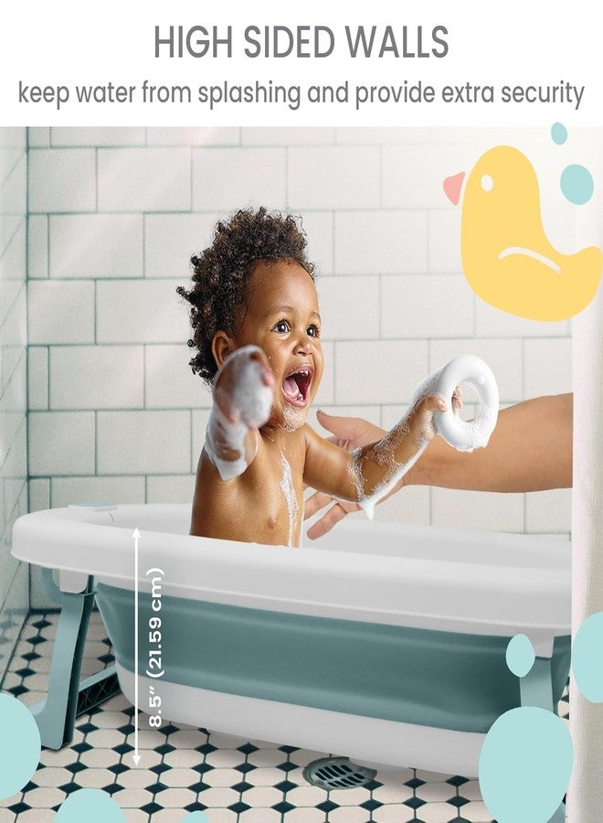 Deoxys Kids Bath Tub for Baby Mini Swimming Pool for Kids, Foldable Bathtub for Baby with Anti Skid Base | Baby Bathing Tub | Baby Bath tub for Kids 0 to 3 Years Boys Girls - Image 3