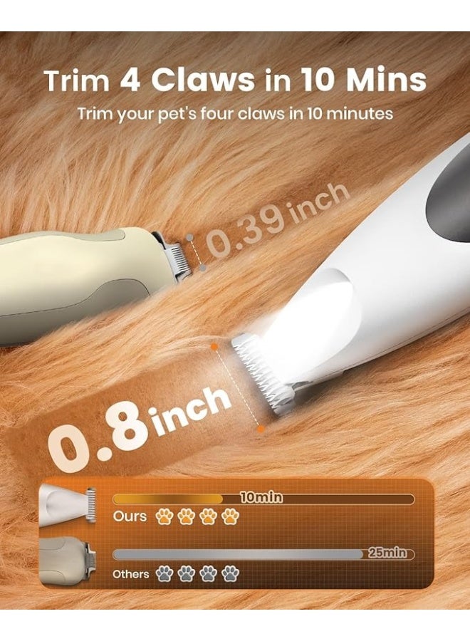 oneisall Dog Paw Trimmer with LED Light, Paw Trimmer for Dogs 20 mm Widen Blade, Pet Paw Trimmer 35 dB Low Noise, Cordless Dog Trimmer for Paws, Paw Hair Trimmer Pad Trimmer for Small Dogs Cats Pets - Image 4