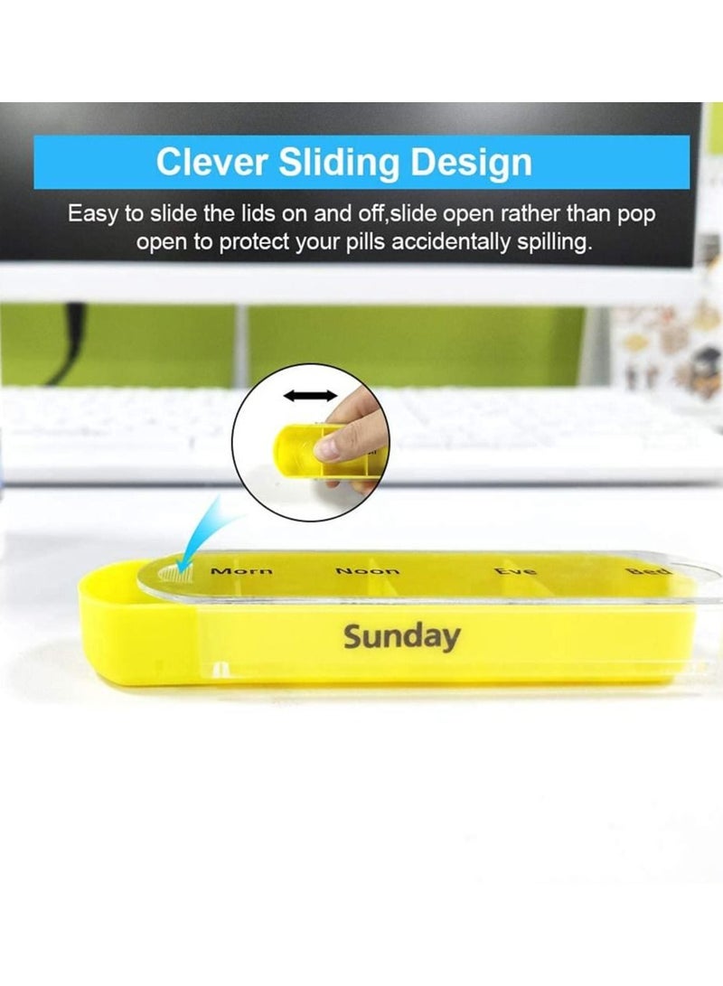 Y&D Medicine Box Pill Seven Day Notebook Portable Storage Suitable for Pills Vitamins Fish Oil Tonic Travel Work Management Container with Leather case  - Image 4