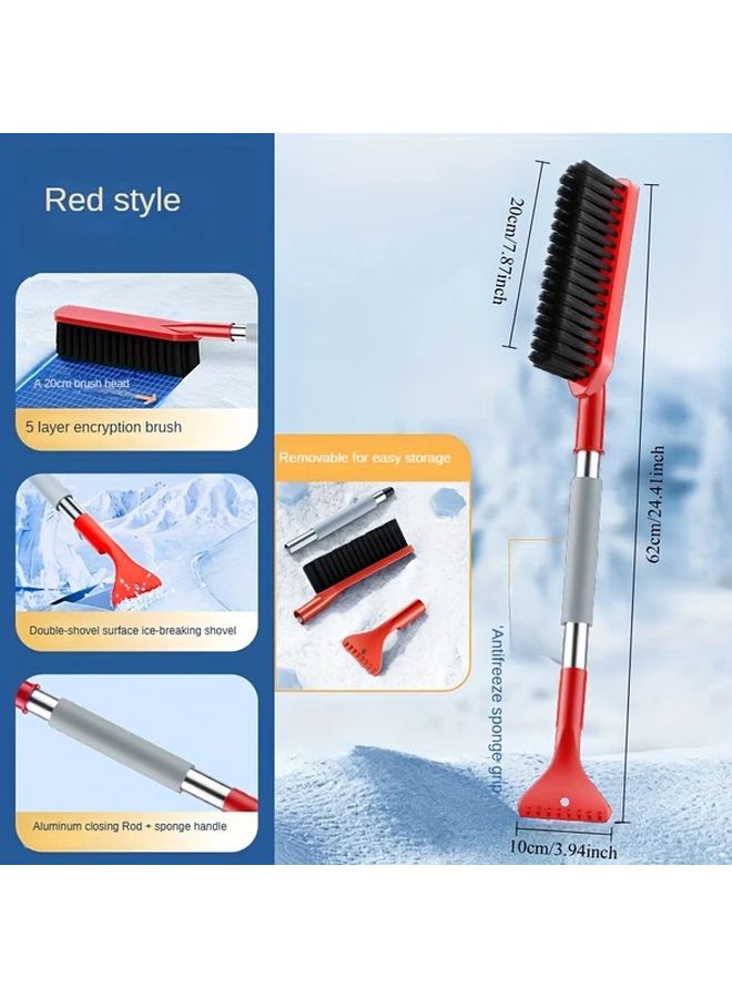 Blue 2 in 1 Winter Car Snow Shovel and Ice Scraper with Ergonomic Handle - Image 3
