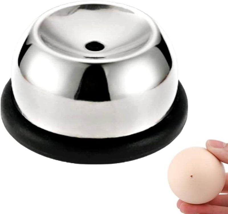 ChaLeeMoo Egg Piercer for Raw Eggs, Stainless Steel Egg Poker for Boiling Eggs, Great Eggshell Peeler Tool to Get Good Hard Boiled Eggs, Egg Hole Puncher Pricker with Retractable Pin, Black - Image 1