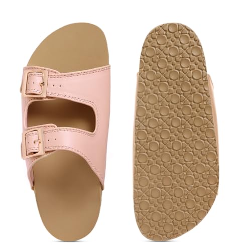 SHAPECRUNCH Orthopedic Sandals with Arch Support, EVA Material, Rubber Sole, Adjustable Strap, Open Toe, Unisex, for Walking (Pink, 8) - Image 2