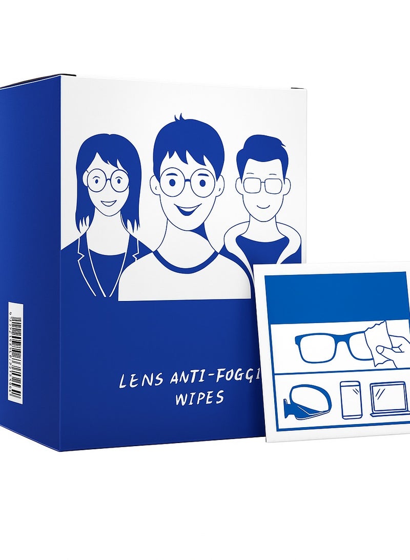 Anti-fog Lens Cleaning Wipes, Pre-moistened and Individually Wrapped, Anti-fog with Microfiber Cloth for Cleaning Eyeglasses and Camera Lenses - 176 - Image 2