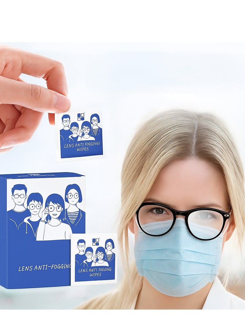 Anti-fog Lens Cleaning Wipes, Pre-moistened and Individually Wrapped, Anti-fog with Microfiber Cloth for Cleaning Eyeglasses and Camera Lenses - 176 - Image 1