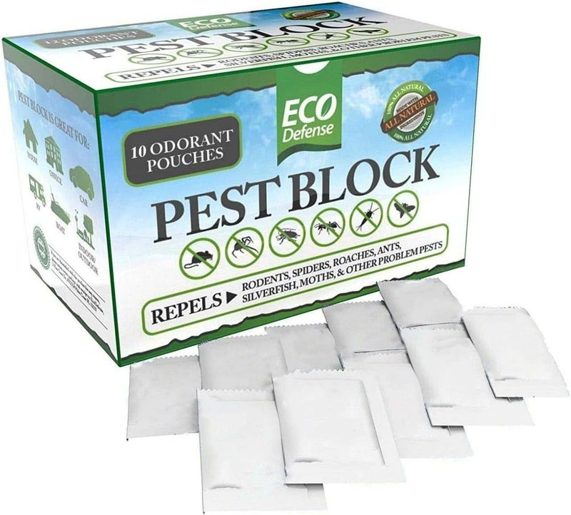 Eco Defense Pest Control Pouches All Natural Repels Rodents Silverfish Spiders Roaches Ants Squirrels Other Pests