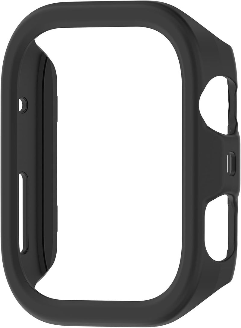 AWADUO Compatible with Huawei Wacth Fit 4 Protective Case Cover, Smartwatch silicone PC Protective Case Cover Shell Soft And Durable Watch Accessories(Black) - Image 3