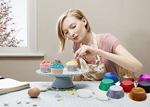 Hadoife Foil Cupcake Liners - Rainbow Metallic Baking Cups for Weddings, Birthdays, Baby Showers - Standard Size Muffin Paper Cases - 10 Colors, 500 Pieces - Image 5